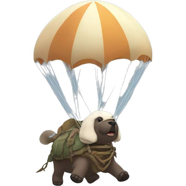 Appa skybender with parachute emoji