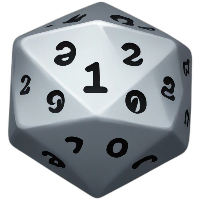D20 dice emoji
