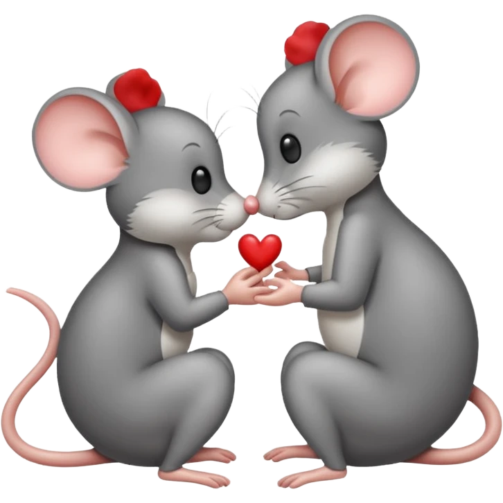 Mouse kisses  emoji