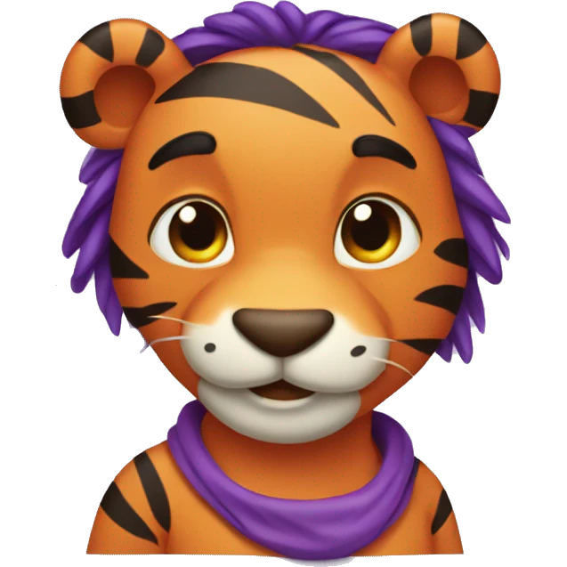 tigger with purple sweat emoji
