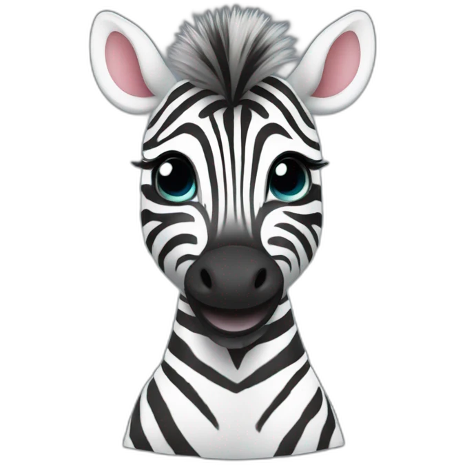 baby zebra with pacifier in the mouth emoji