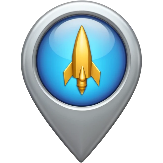 Maps pin normal without any smiley faces emoji