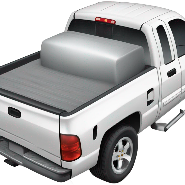 Lowered 2002 white Silverado emoji