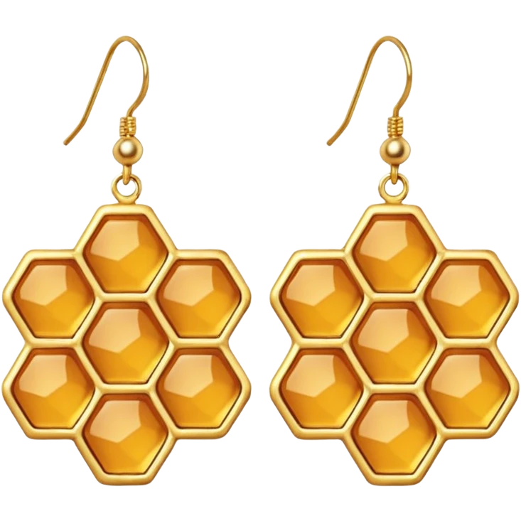 Honey comb earrings emoji