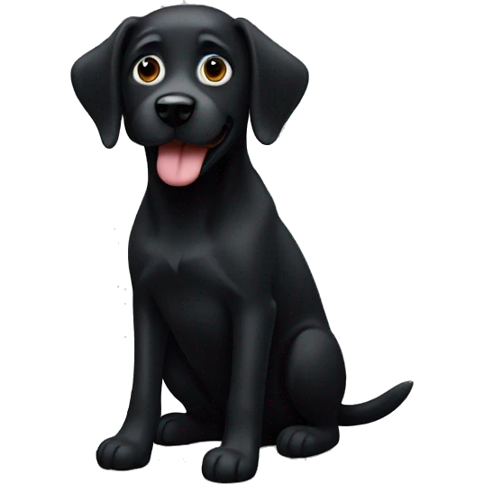 black dog emoji