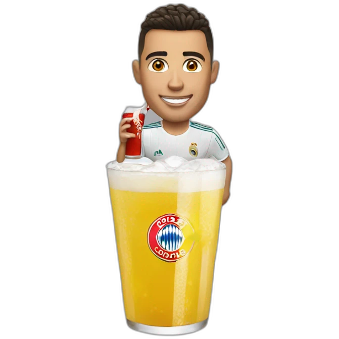 Ronaldo drink coca emoji