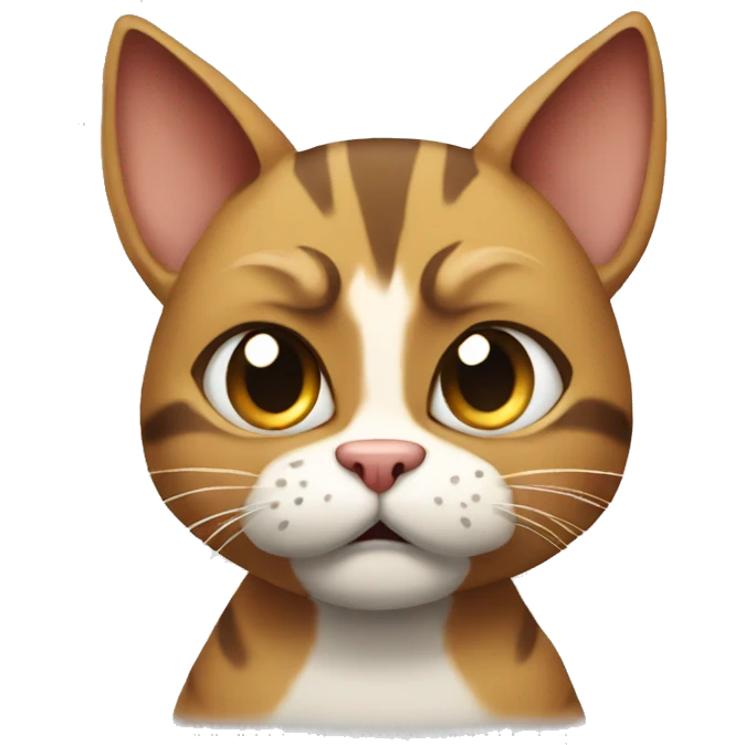 Bambie cat big face angry  emoji