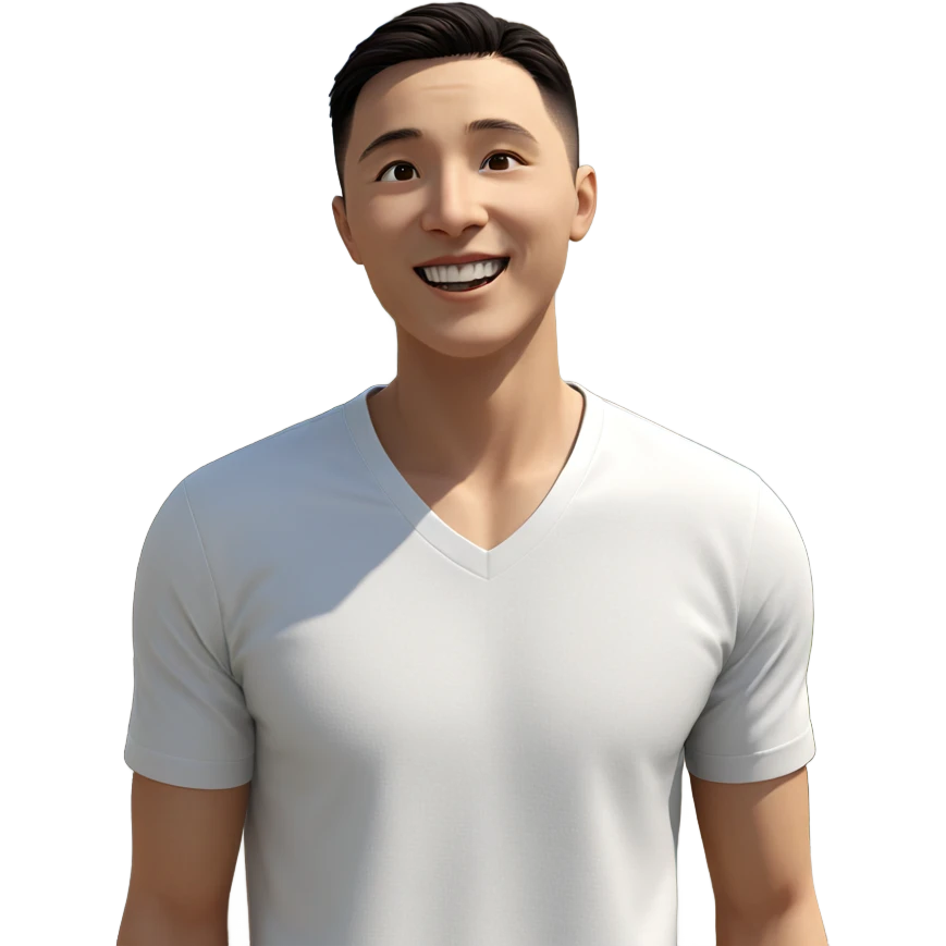 smiling boy in white shirt emoji