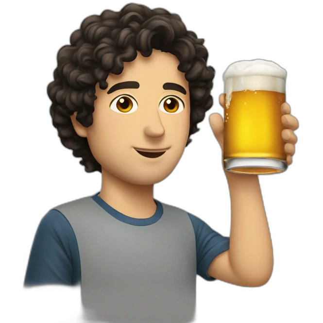 jesse klaver drinking beer emoji