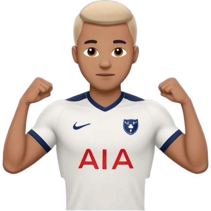 man in Tottenham hotspurs kit emoji