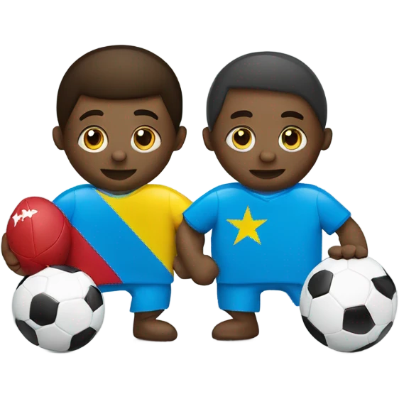 Dr Congo and Somalia flag playing football  emoji