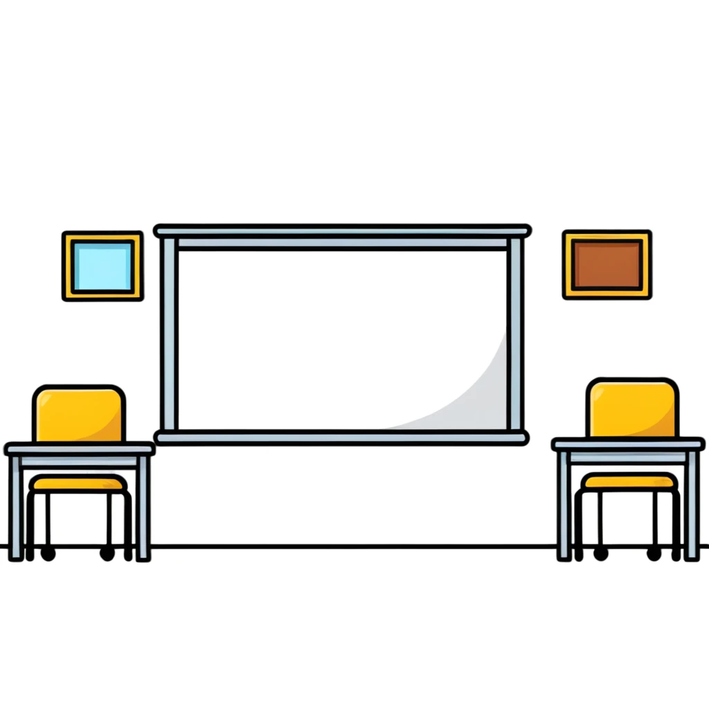 classroom with teacher and students emoji