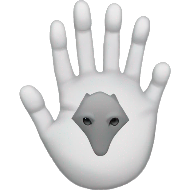 wolf hand symbol emoji