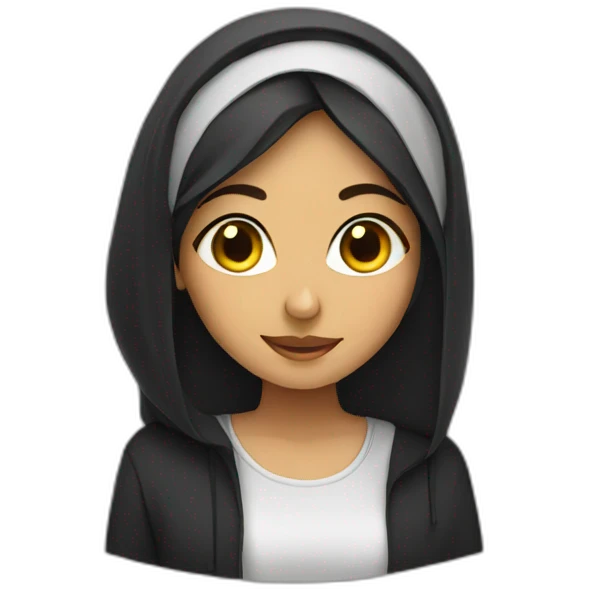Arab girl listen to music emoji