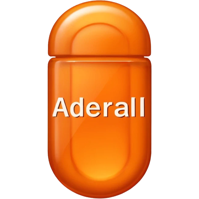Orange 30mg adderall with line down center emoji