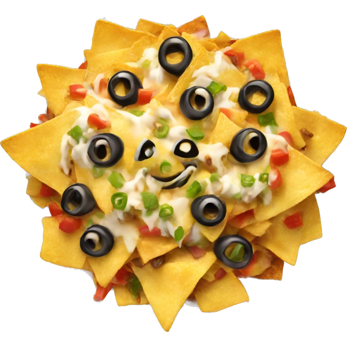 Supreme nachos on a plate emoji