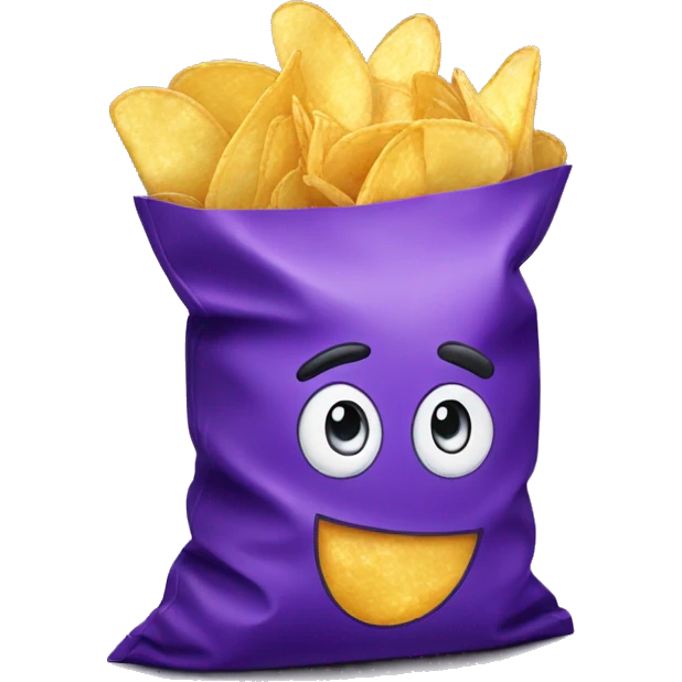 purple bag of chips emoji