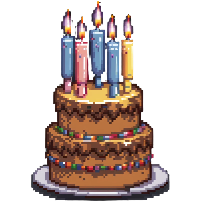 birthday cake with candles emoji