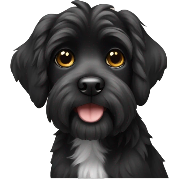 Black Havaneser dog emoji