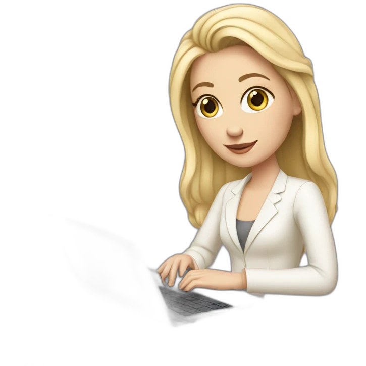 Fancy white girl with a laptop emoji
