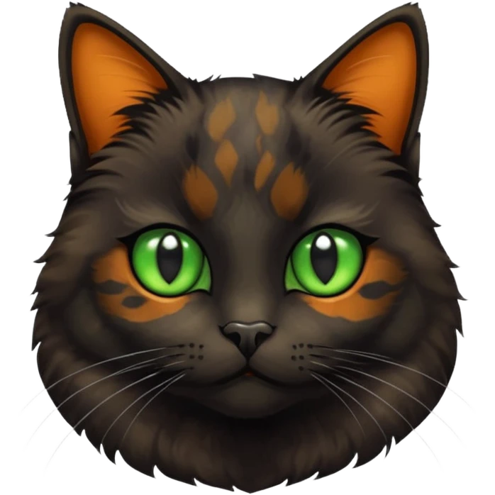 Black tortoiseshell cat emoji