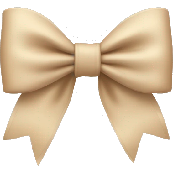 beige bow emoji