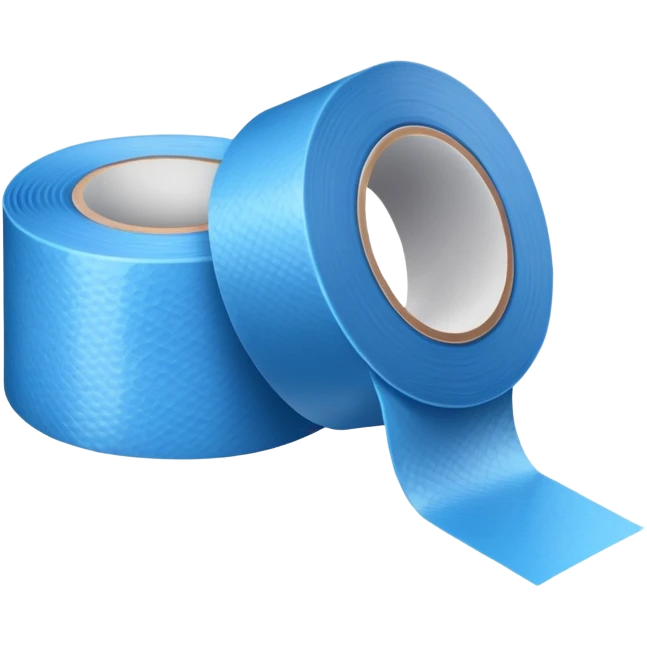 A roll of blue adhesive tape emoji