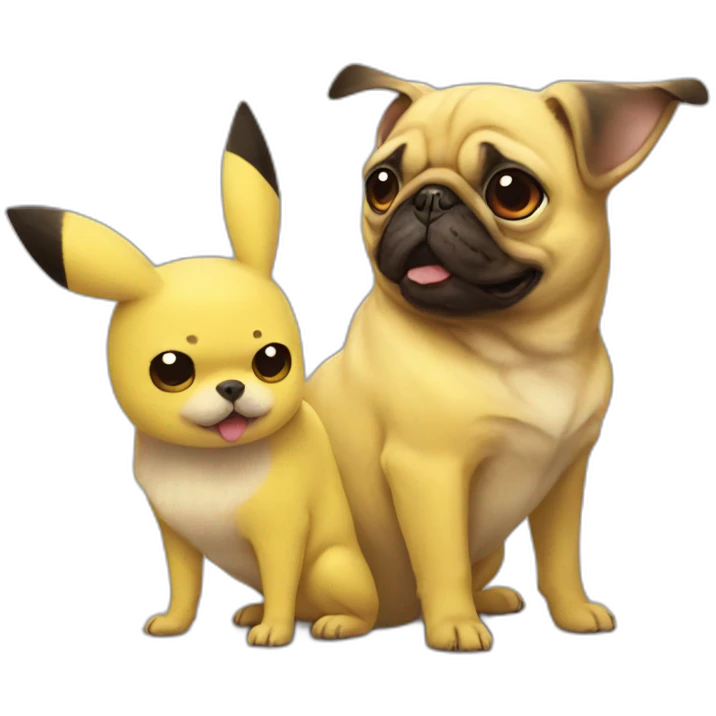 pikachu and pug emoji