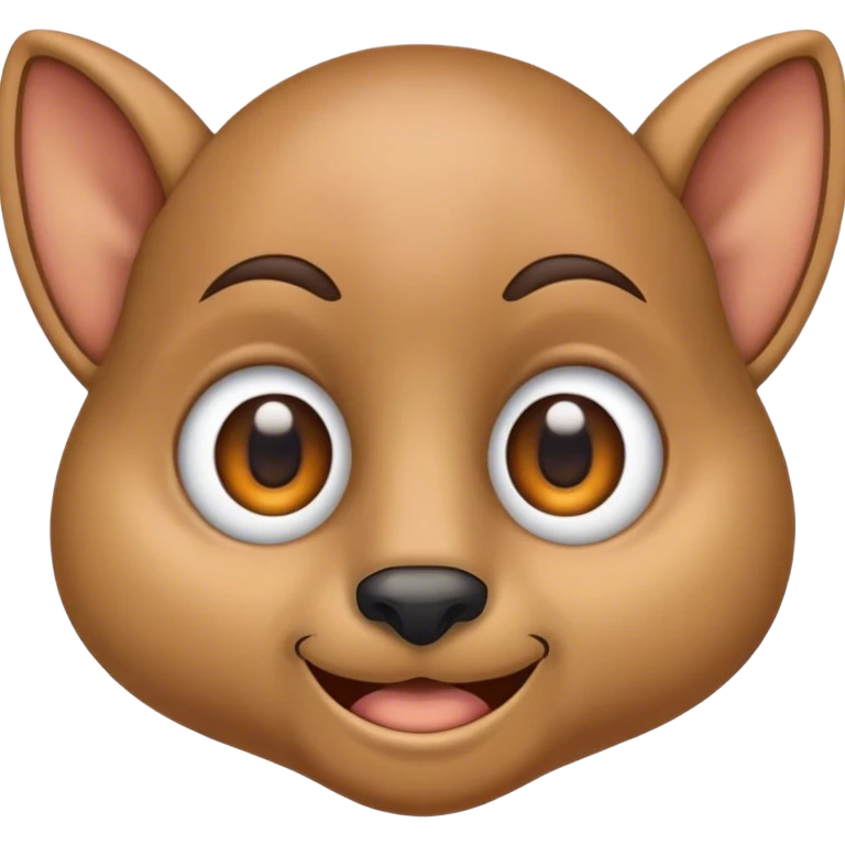 um roto com boca, olho e orelhas emoji