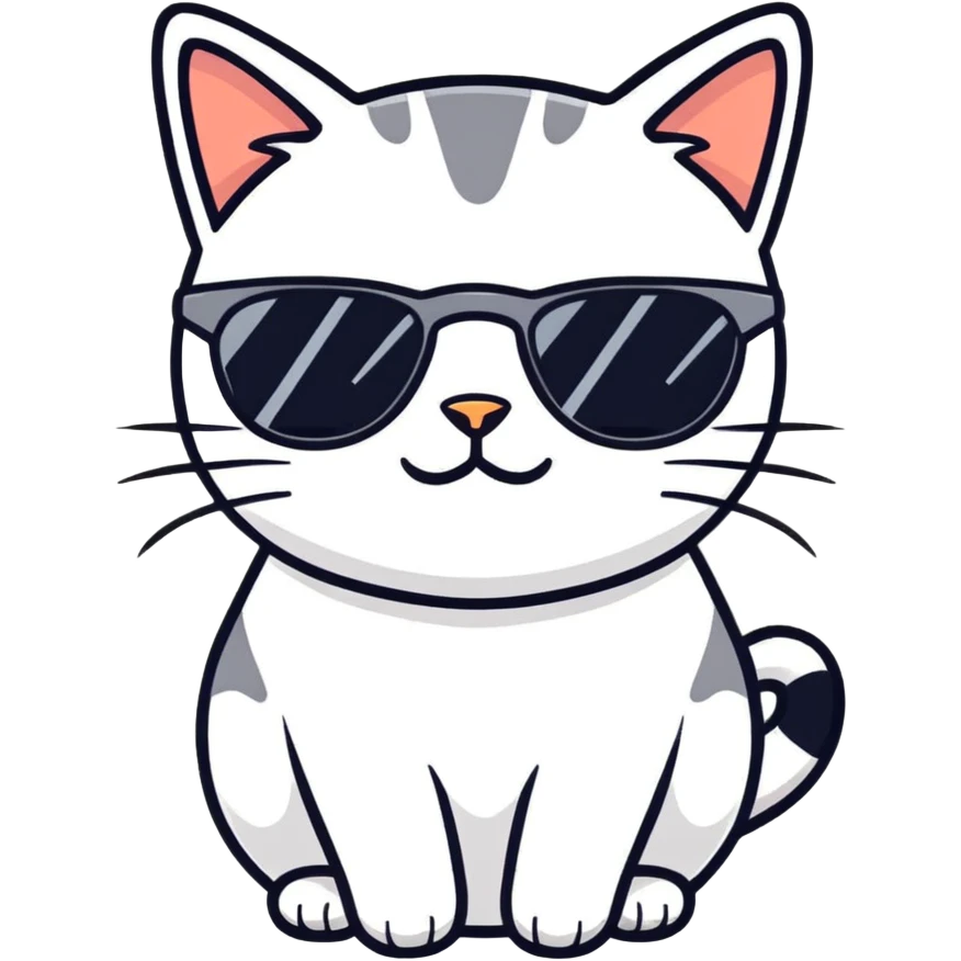 Cat with sunglasses emoji