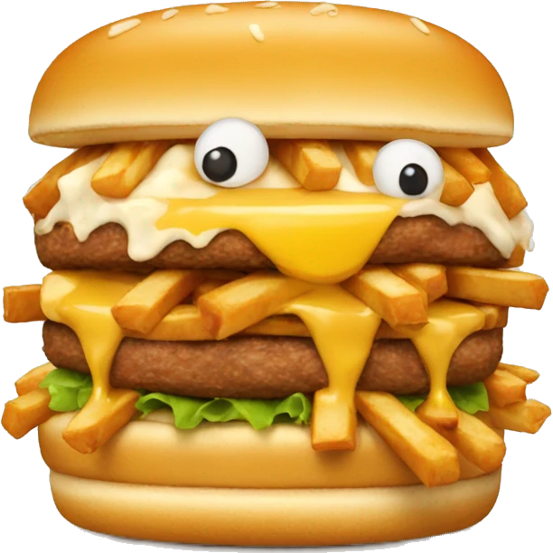 poutine eats burgers  emoji