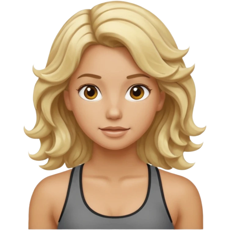 iOS 18 aesthetic wavy blondie girl gym emoji