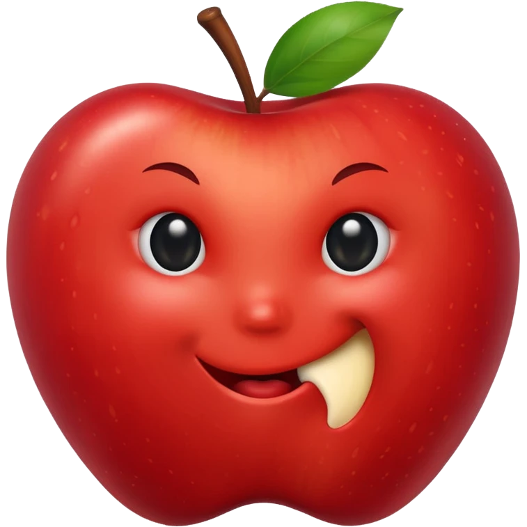 Bite Mark  on a apple  emoji