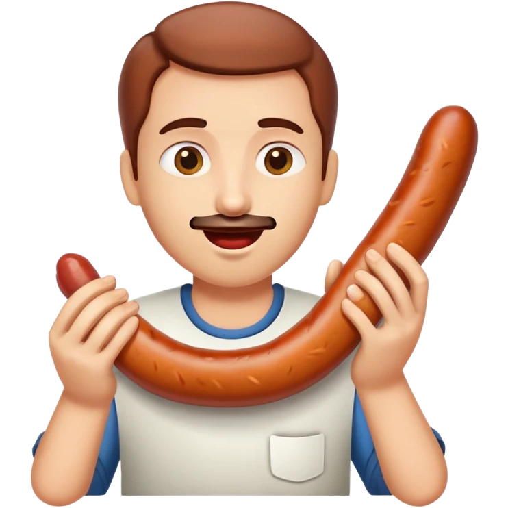 eating sausage emoji
