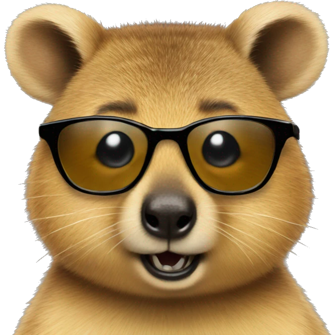 Quokka with glassesdfdf emoji
