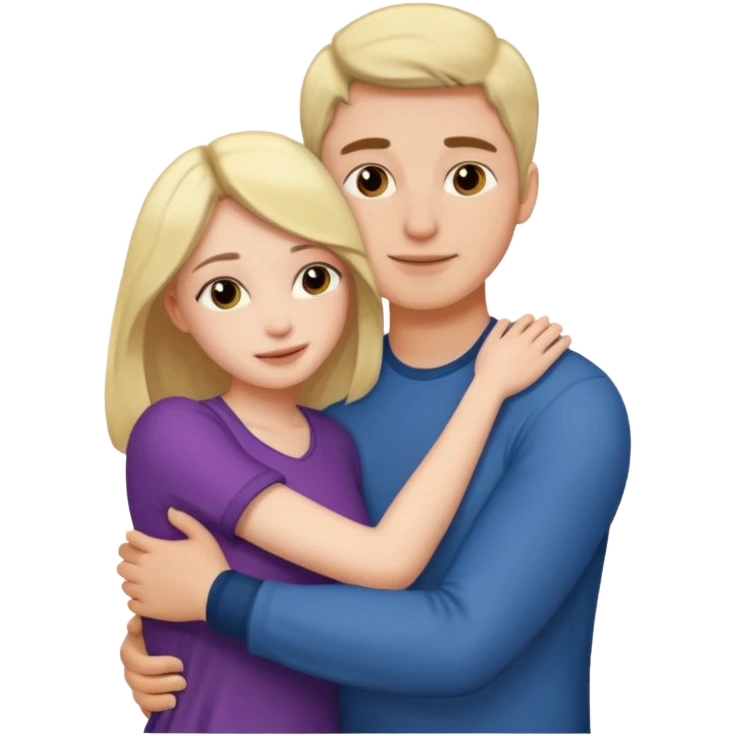 man hugging woman emoji