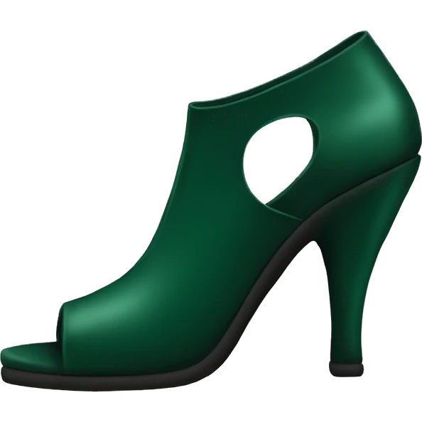 Dark green heel emoji