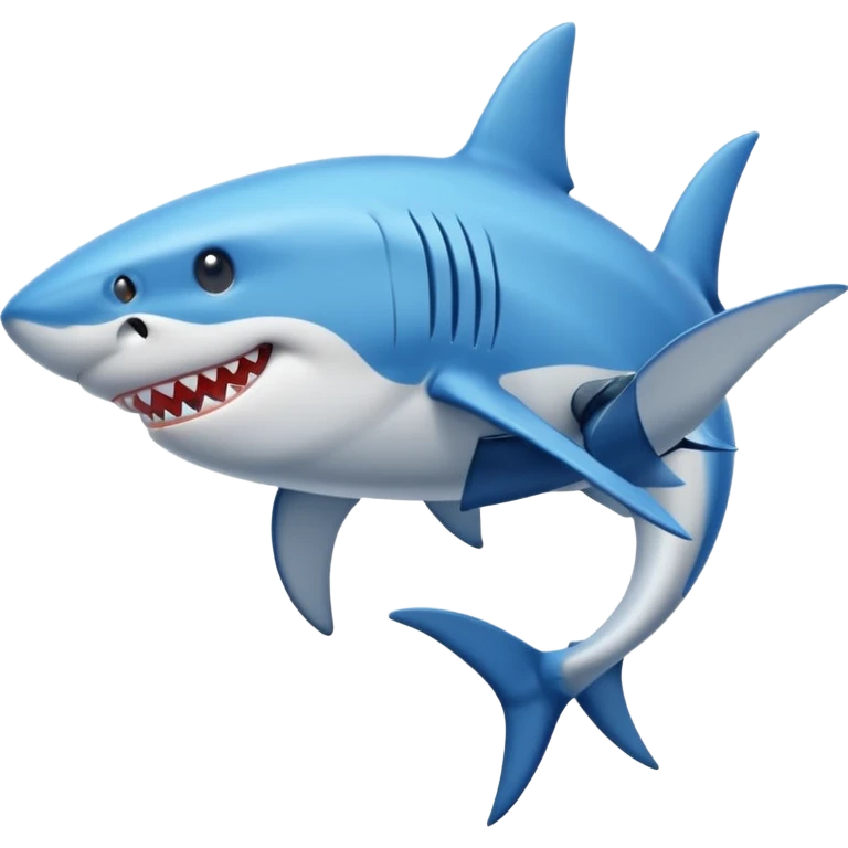 Shark with legs wearing blue shoes emoji