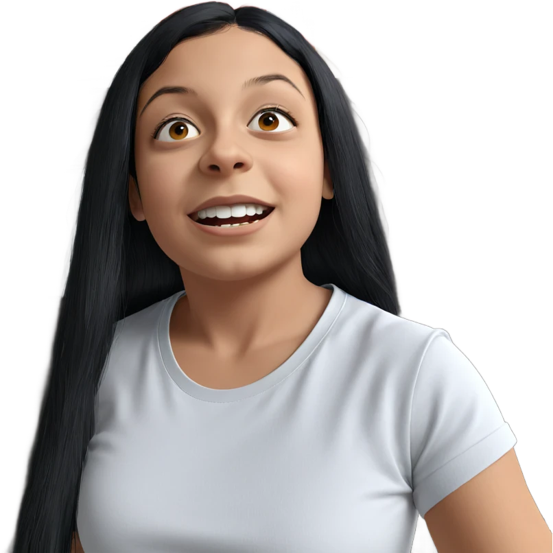 girl with black hair indoors emoji