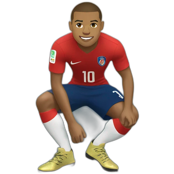Mbappe sur un rocher emoji