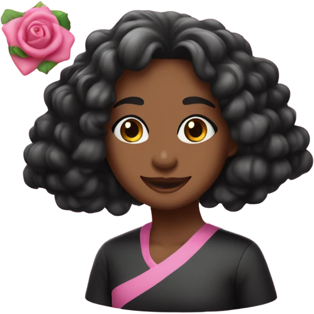 uma cartola preto com uma delicada e fina fita rosa na base caindo emoji