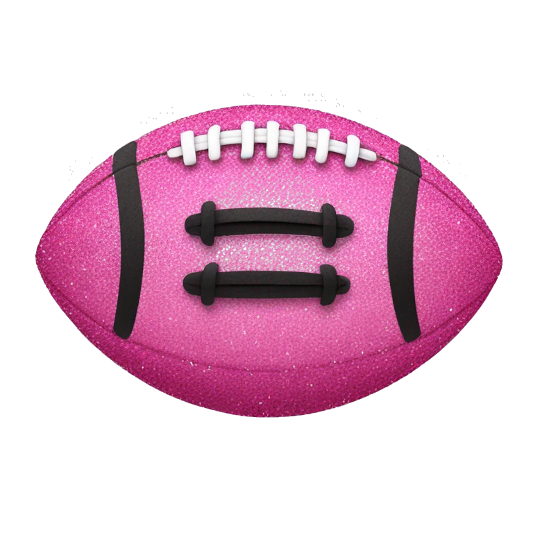 Pink ombre football with glitter  emoji