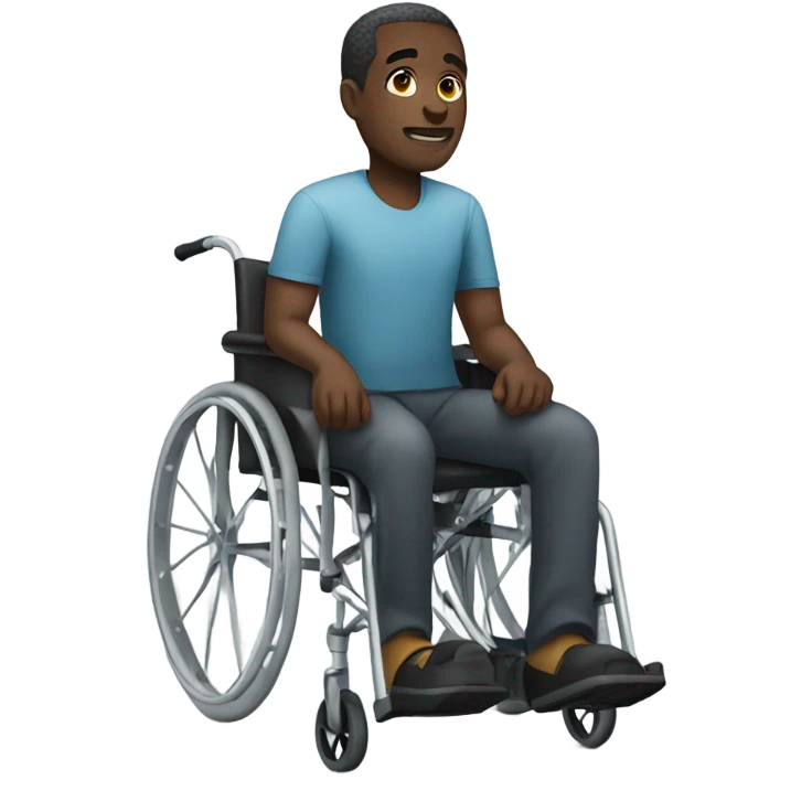 African man in a wheelchair  emoji