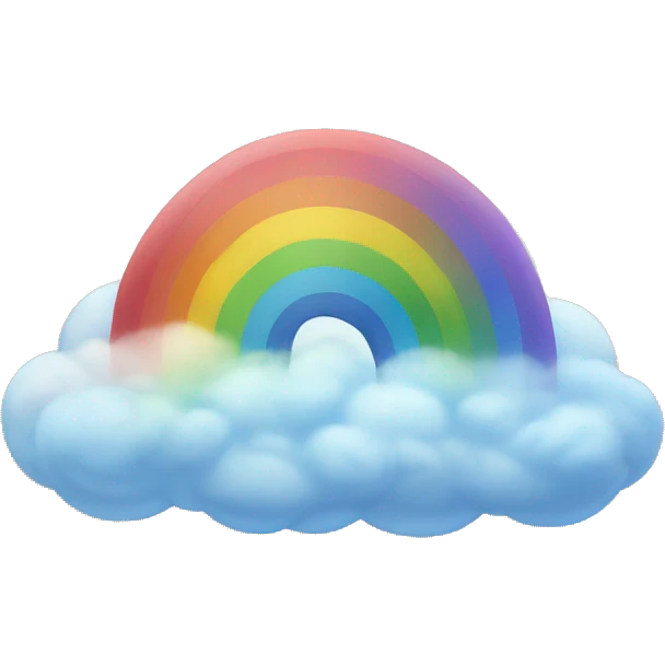 Rainbow cloud emoji