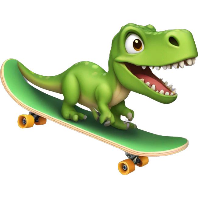 Skateboard dinosaur  emoji