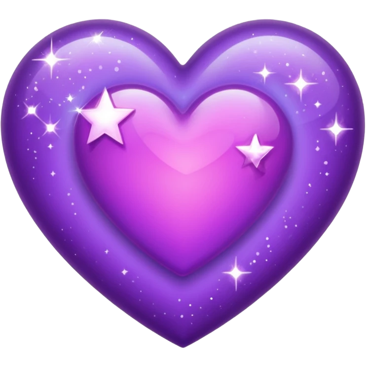 Purple Heart with sparkling  emoji
