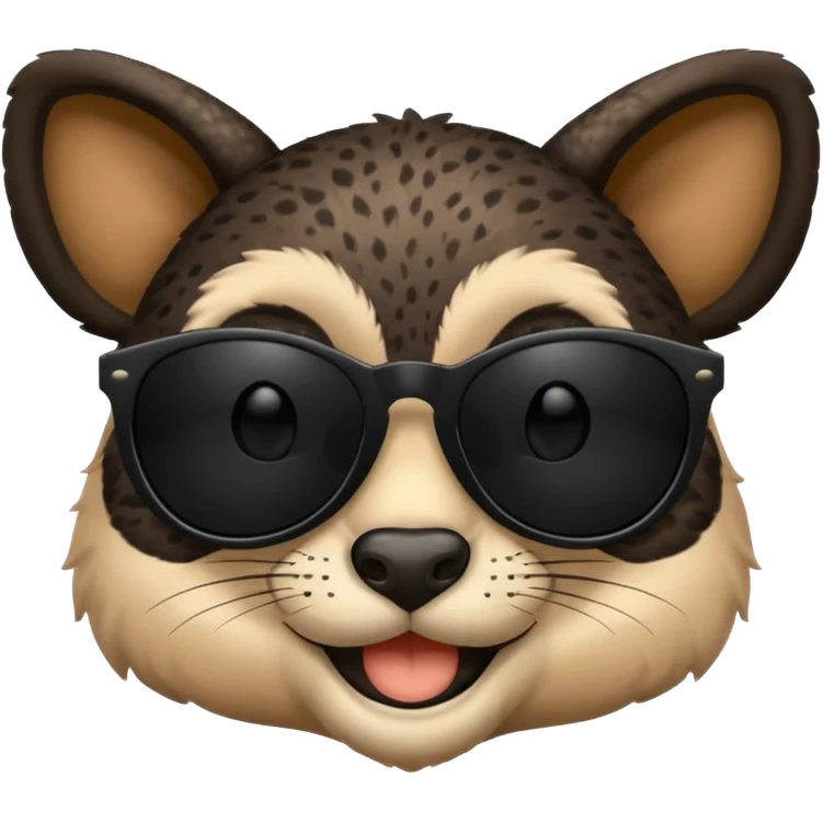 animal wtih black sunglasses  emoji