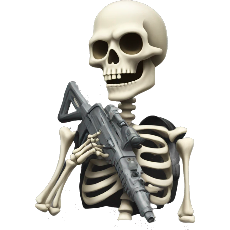 Skeleton playing call of duty emoji