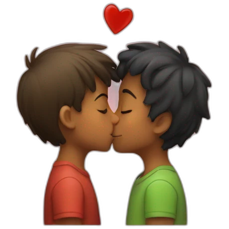 Kissing boy emoji