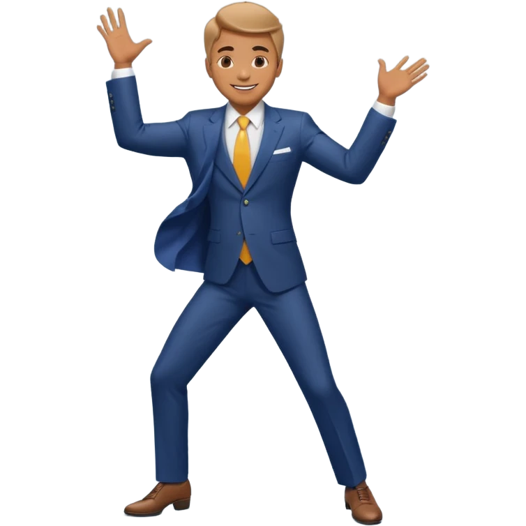 Man doing the metro man dance emoji